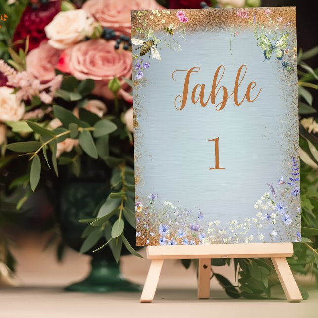 Etwas Blue Elegante Wildblume Tischnummer (Von Creator hochgeladen)