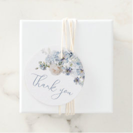 Etwas Blue Floral Gevor Tags Geschenkanhänger