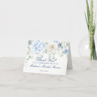 Etwas Blue Floral Hydrangea Danke Karte
