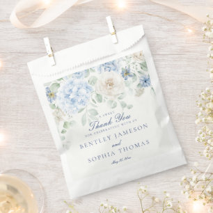 Etwas Blue Floral Hydrangea Hochzeit Dessert Geschenktütchen