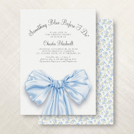 Etwas Blue French Bow Coquette Brautparty Einladung