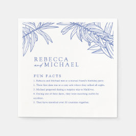 Etwas Blue Fun Fakten Einfache botanische Serviette