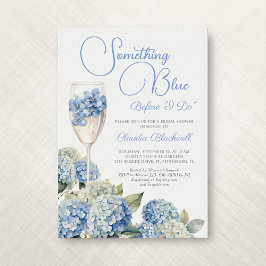 Etwas Blue Hydrangea Brautparty Einladung