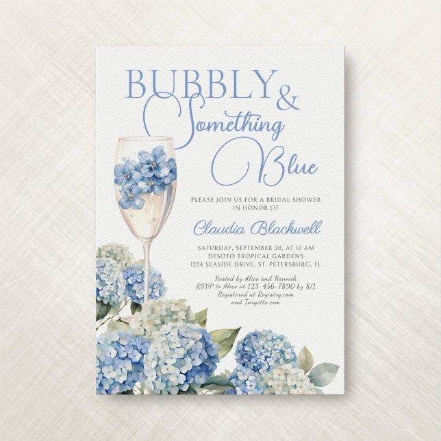 Etwas Blue Hydrangea Bridal Dusche Einladung (Von Creator hochgeladen)