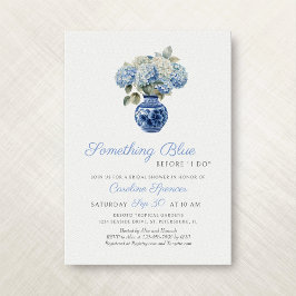 Etwas Blue Hydrangea Chinoiserie Brautparty Einladung
