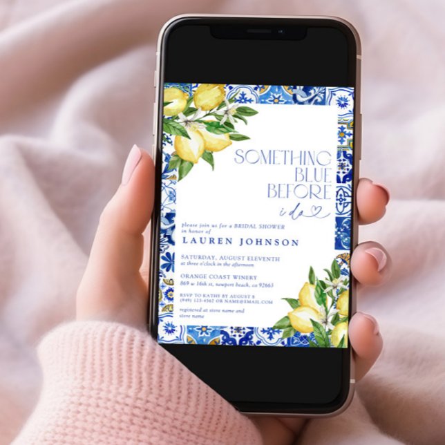 Etwas Blue Lemon marokkanisches Brautparty Einladung (Von Creator hochgeladen)