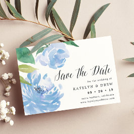 Etwas Blue Save the Date Card