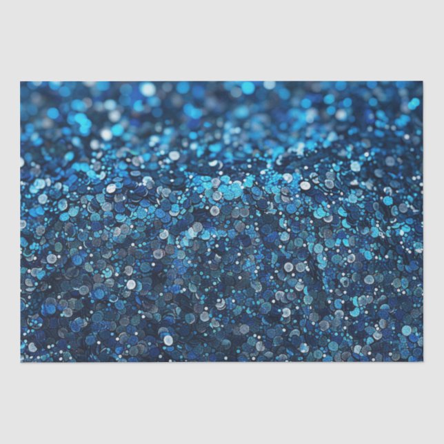 Etwas Blue Sequin Look Seidenpapier (Vorderseite)