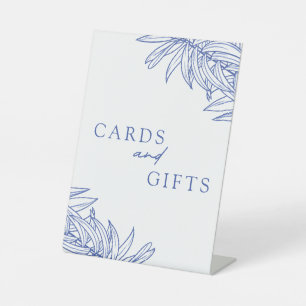 Etwas Blue Simple Botanical Cards and Geschenke Sockelschild