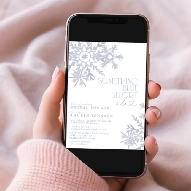 Etwas Blue Snowflake Winter Brautparty Einladung (Von Creator hochgeladen)