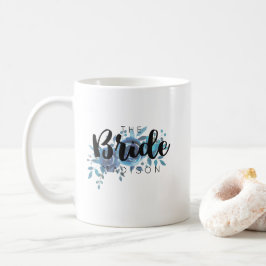 Etwas Blue Watercolor Rose Wedding Bride Kaffeetasse