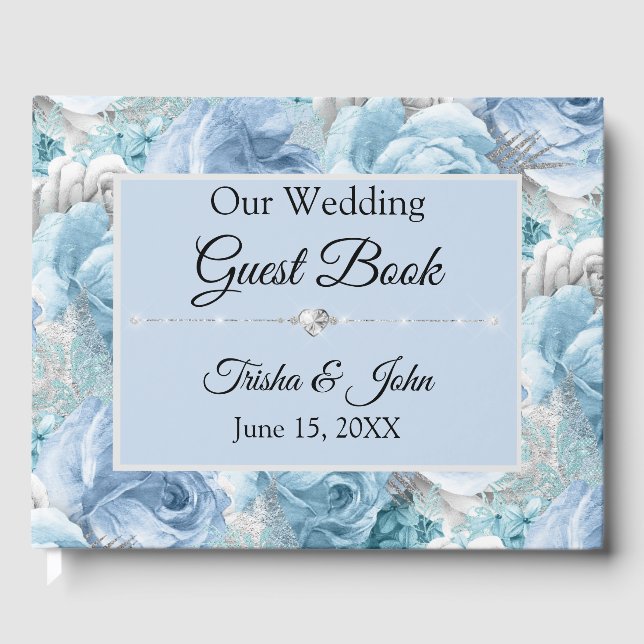 Etwas Blue Wedding Collection Gästebuch (Vorderseite)