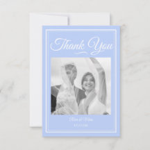 Etwas Blue Wedding Dankeschön Card