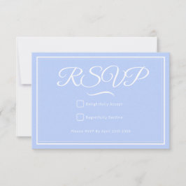 Etwas Blue Wedding RSVP Card