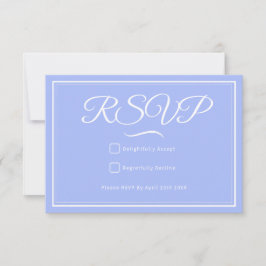 Etwas Blue Wedding RSVP Card