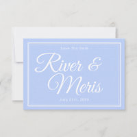 Etwas Blue Wedding speichert die Datumskarte