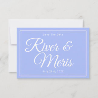 Etwas Blue Wedding speichert die Datumskarte Save The Date