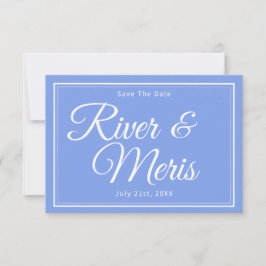Etwas Blue Wedding speichert die Datumskarte Save The Date