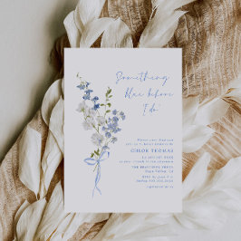 Etwas Blue Wildblume Bouquet Brautparty Einladung