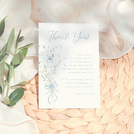 Etwas Blue Wildblume Brautparty Dankeskarte