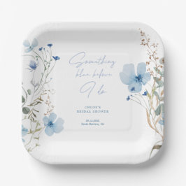 Etwas Blue Wildblume Brautparty Pappteller