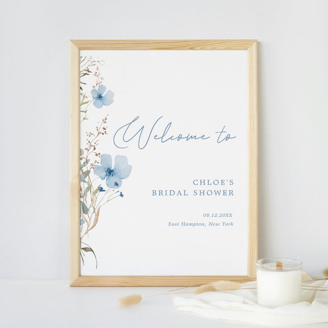 Etwas Blue Wildblume Brautparty Poster (Von Creator hochgeladen)