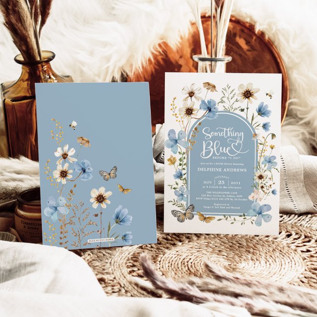 Etwas Blue Wildblume Garden Brautparty Einladung (Von Creator hochgeladen)