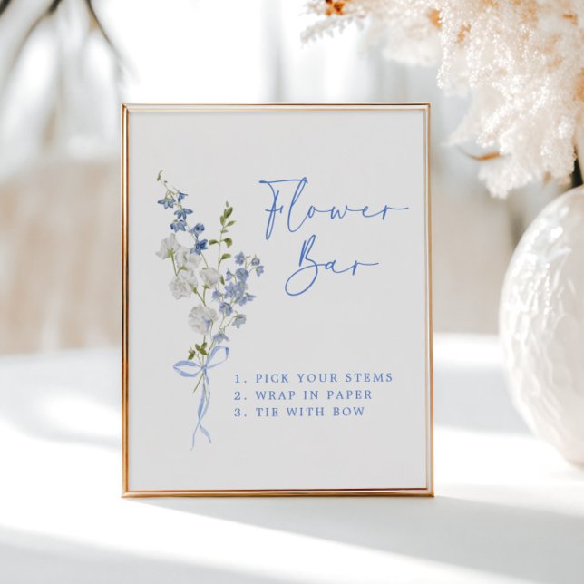 Etwas Blue Wildblume Ribbon Blume Bar Poster (Von Creator hochgeladen)