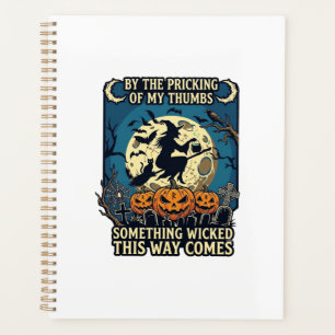 Etwas Böses Kommt Hexe Halloween Kürbis Planer