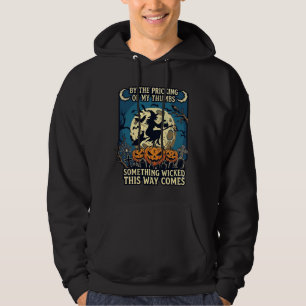 Etwas Böses kommt mit Hexen Halloween Kürbis Hoodie