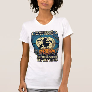 Etwas Böses kommt mit Hexen Halloween Kürbis T-Shirt