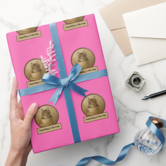 Etwas brodelt Hot Pink Hot Geschenkpapier (Schenken)