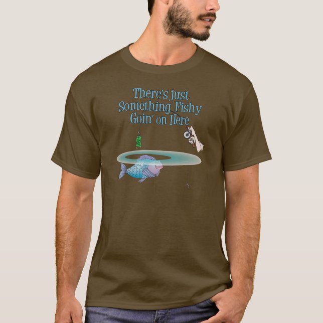 Etwas Fischen auf einem sonnigen Fanggerät T-Shirt (Vorderseite)