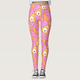 Etwas Fisches! niedlicher künstlerischer rosa Fisc Leggings