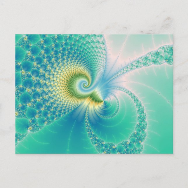 Etwas Fishy - Fraktal Art Postkarte (Vorderseite)