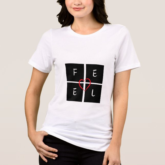 Etwas Gefühl Tri-Blend Shirt (Vorderseite)