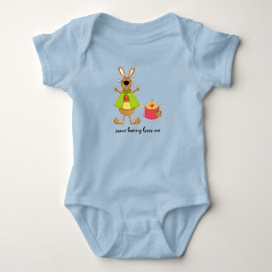 Etwas Häschen-Lieben ich. Ostern-Baby-Bodysuits Baby Strampler