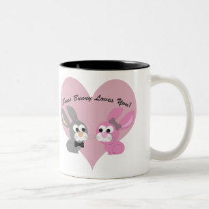 Etwas Häschen Lieben Sie! Zweifarbige Tasse