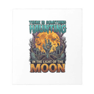 Etwas Heimsuchender Mond Halloween Zombie Hand Gra Notizblock