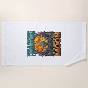 Etwas Heimsuchender Mond Halloween Zombie Hand Gra Strandtuch