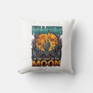 Etwas Heimsuchendes Mond Halloween Zombie Hand Gra Kissen