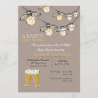Etwas ist Brewing Baby Shower 2 Einladung