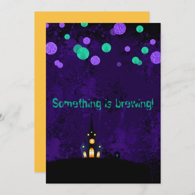 Etwas ist das Brechen von Halloween-Party Einladun Einladung (Vorne/Hinten)