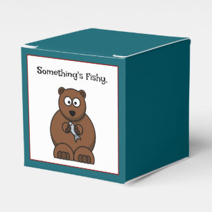 Etwas ist Fishy Funny Brown Bären Cartoon Geschenkschachtel