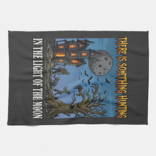 Etwas Jagdlicht Mond Halloween Heißer Zombie Geschirrtuch