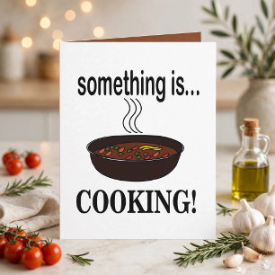 Etwas kocht beim Kochen Karte