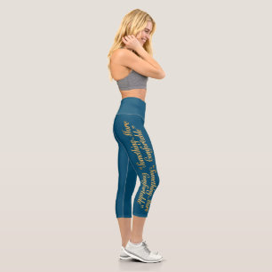 Etwas komfortableres Aquamarines BG Capri Leggings