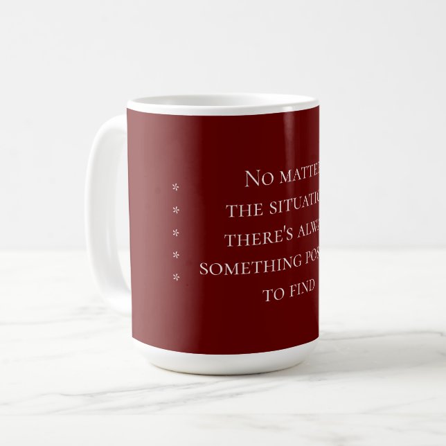 Etwas Positives - Tasse (Vorderseite Links)