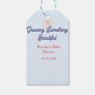 etwas Schönes züchten Pfirsich-Schleife Baby-Party Geschenkanhänger