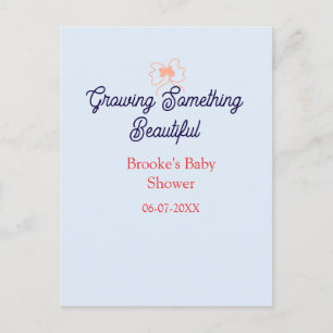 etwas Schönes züchten Pfirsich-Schleife Baby-Party Postkarte